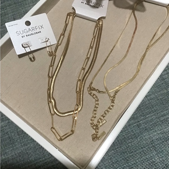 SUGAR FIX BUNDLE DEAL!! 2Set Of Gold Tone Necklaces&Earrings.Very Nice NEW .🍁🍂 - Picture 9 of 10